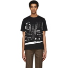 Paul Smith and Christoph Niemann Black Night Scene Print T-Shirt