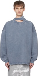 Y/Project Blue Triple Collar Sweatshirt