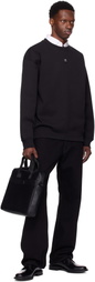 Hugo Black Stacked Logo Badge Sweatshirt