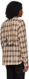 Rhude Tan Check Shirt