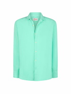 MC2 Saint Barth Man Mint Green Linen Shirt Pamplona