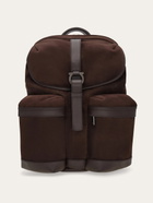 Ferragamo Mens Suede backpack in Brown