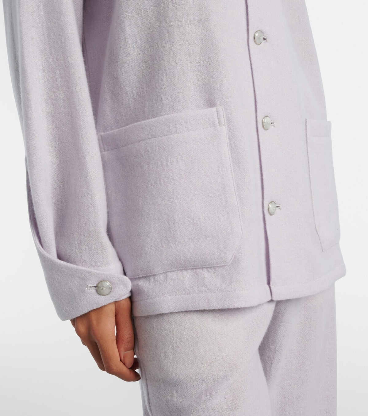 God's True Cashmere Affirmations cashmere pajama shirt with moonstone