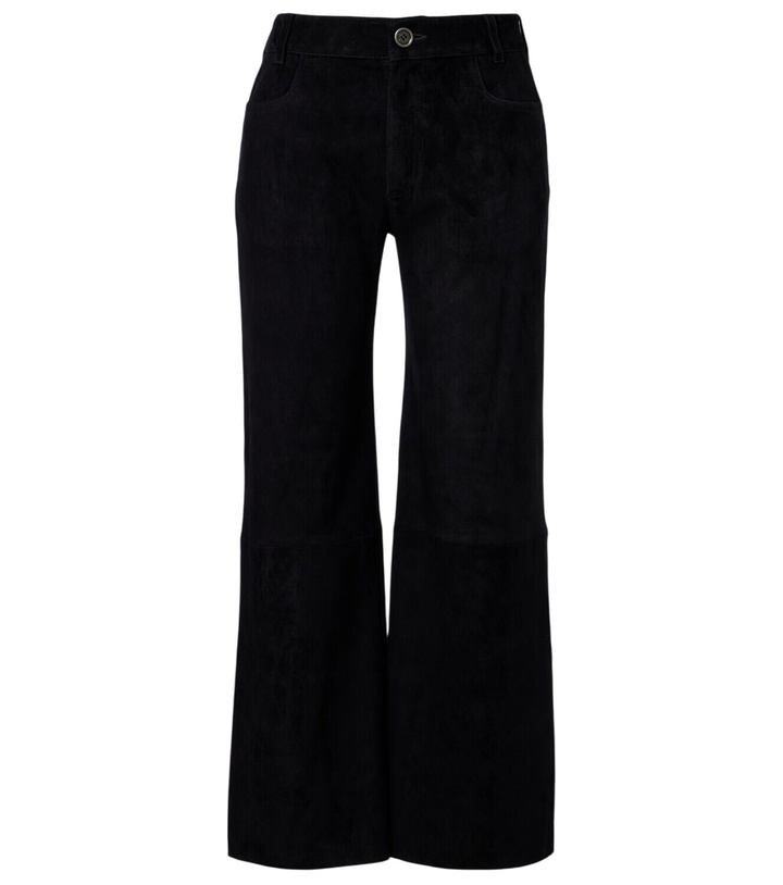 Photo: Stouls Lilou cropped suede wide-leg pants