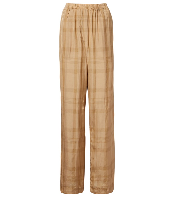 Photo: The Frankie Shop Baxter checked twill wide-leg pants