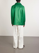 Valentino Garavani - Satin Zip-Up Jacket - Green