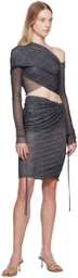 Jade Cropper Gray Wrap Midi Skirt
