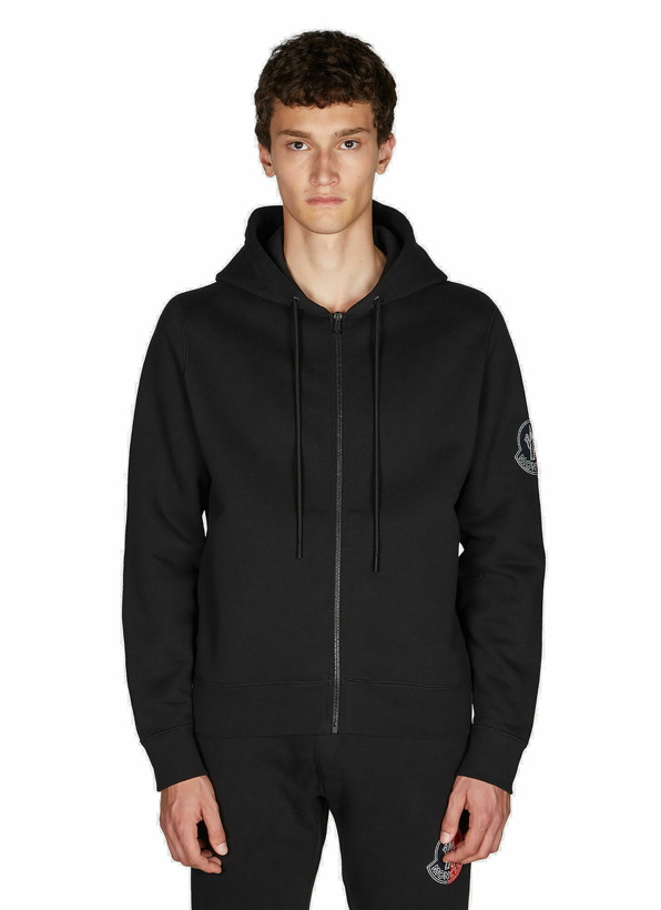 Photo: Zip Front Hooded Sweatshirt in Black