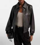 Yves Salomon Hooded leather blouson jacket