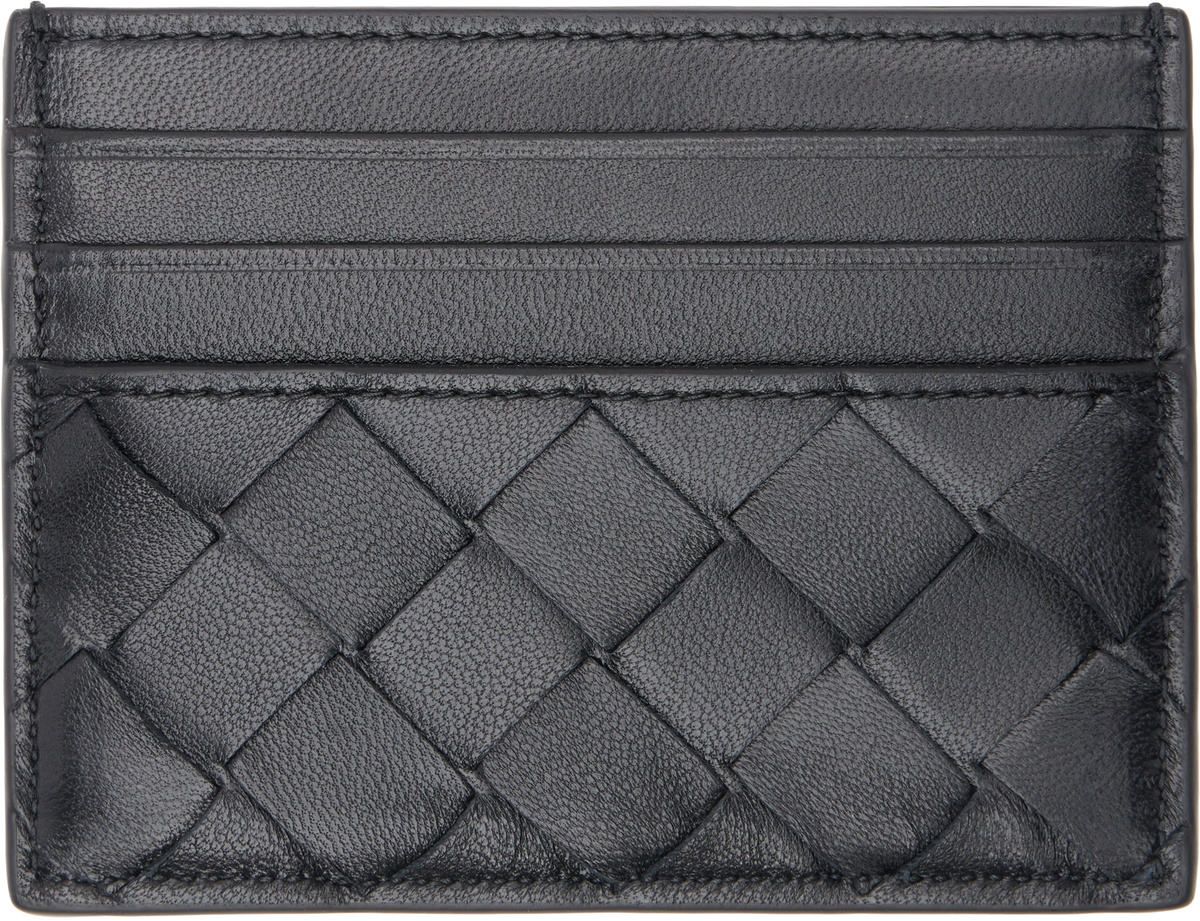 Bottega Veneta Gray Intrecciato Card Holder Bottega Veneta Bottega Veneta Gray Intrecciato Card Holder Bottega Veneta