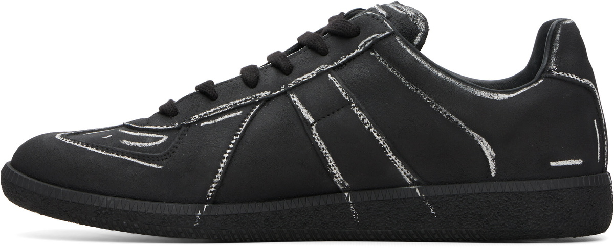 Maison Margiela Black & White Chalkboard Replica Sneakers