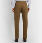 Caruso - Slim-Fit Cotton, Linen and Silk-Blend Suit Trousers - Neutrals