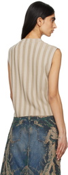 Eckhaus Latta Beige Keyboard Tank Top