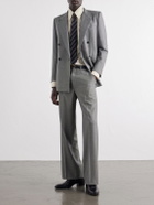 Husbands - Double-Breasted Birdseye Wool Suit - Gray