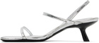 ANINE BING Silver Hilda Heeled Sandals