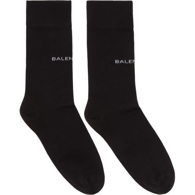 Balenciaga Black Logo Socks Balenciaga