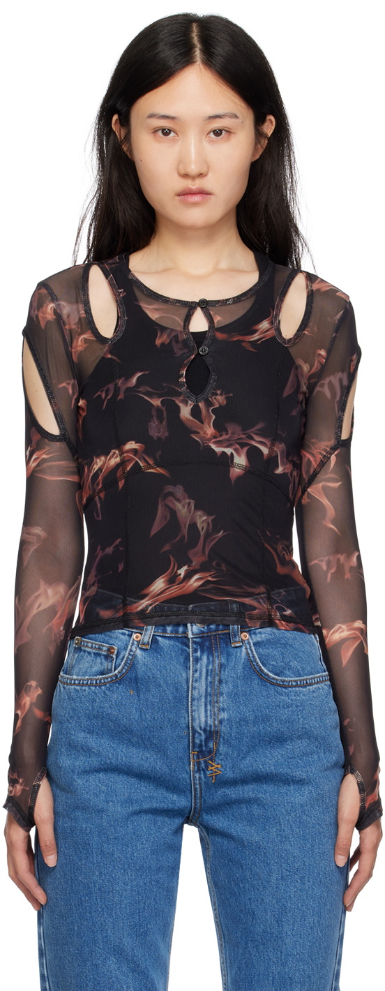 Ksubi Black Void Long Sleeve T-Shirt Ksubi