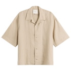 Studio Nicholson Men's Oryn Short Sleeve Shirt in Sand