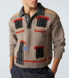 JW Anderson Embroidered wool polo sweater