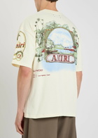 Amiri Vista Hj Skate Printed Cotton T-shirt Ivory
