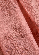 Rebecca Vallance Annette Belted Floral-jacquard Cloqué Gown Peach