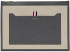 Thom Browne Gray Medium Two-Tone Document Holder