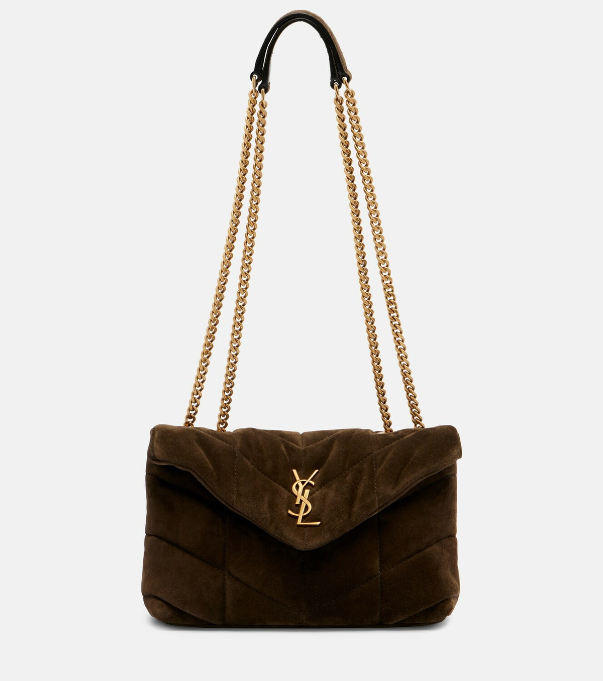 Saint Laurent Puffer Toy suede shoulder bag