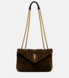 Saint Laurent Puffer Toy suede shoulder bag