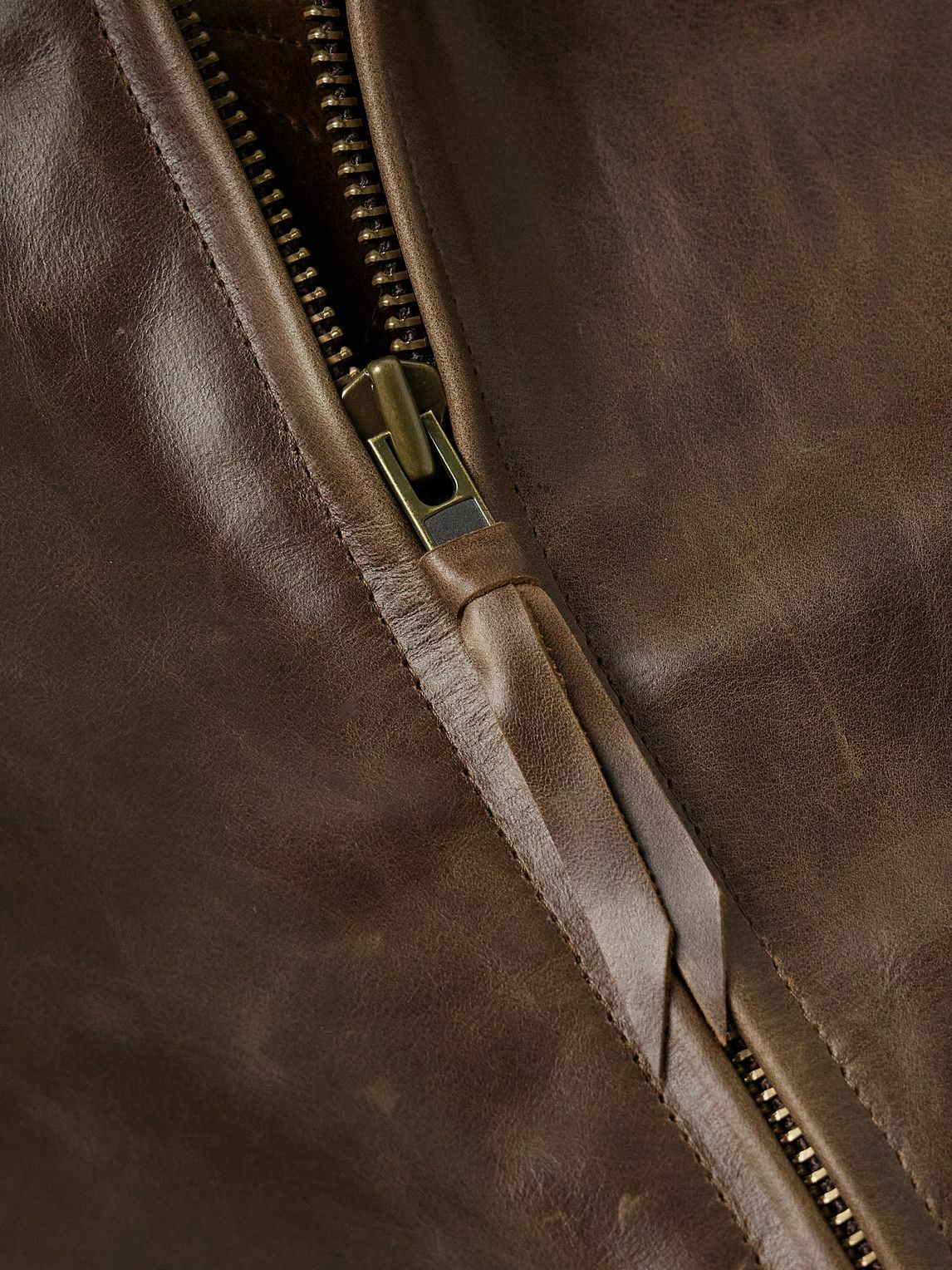 Golden Bear - The Carter Shearling-Trimmed Leather Bomber Jacket - Brown