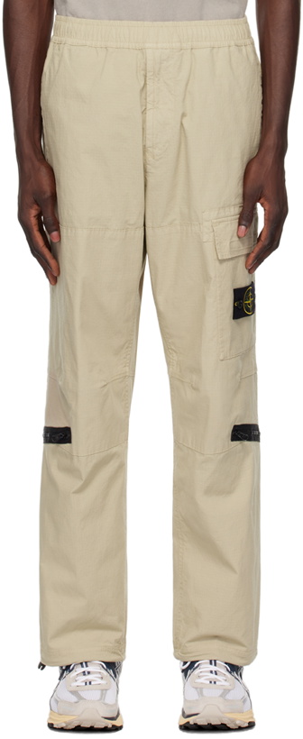 Photo: Stone Island Taupe Loose Fit Cargo Pants