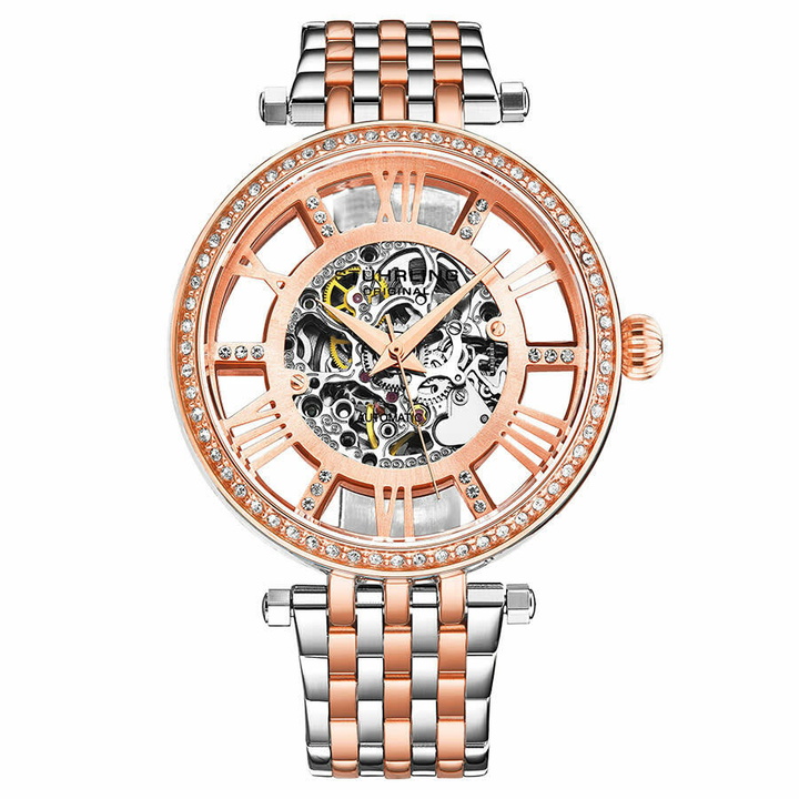 Photo: Stuhrling Original Legacy Automatic Rose Skeleton Dial Ladies Watch M13604