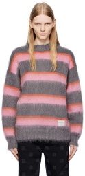 Alexander Wang Gray & Pink Oversized Sweater