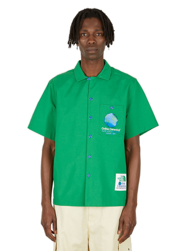 Photo: x Online Ceramics Button Front Shirt in Green