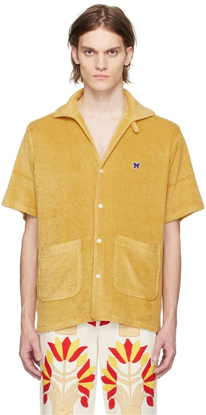 Photo: NEEDLES Yellow Open Spread Collar Shirt