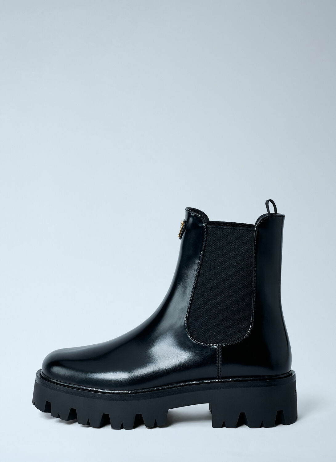 Prada Logo Plaque Ankle Boots