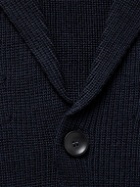 Incotex - Slim-Fit Ribbed Virgin Wool Cardigan - Blue