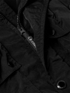 C.P. Company - Logo-Appliquéd Crinkled-Shell jacket - Black