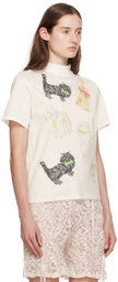 Yuhan Wang White Fluffy Friend T-Shirt