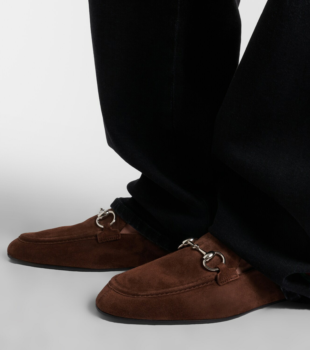 Gucci Jordaan Horsebit suede loafers