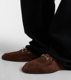 Gucci Jordaan Horsebit suede loafers