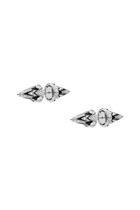 Diesel Two-tone brass stud earrings - Earrings - Unisex - Silver