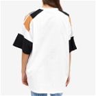 Martine Rose Women's Panelled Oversized T-Shirt in White/Black/Terracotta