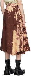Song for the Mute Brown Pleated Midi Skirt