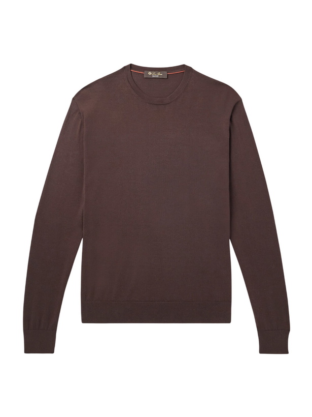 Photo: Loro Piana - Ice Wish™ Sea Island Cotton Sweater - Brown