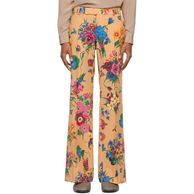 Photo: Gucci Orange Ken Scott Edition Wool Flare Trousers