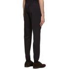 Z Zegna Navy Elastic Waist Dress Trousers