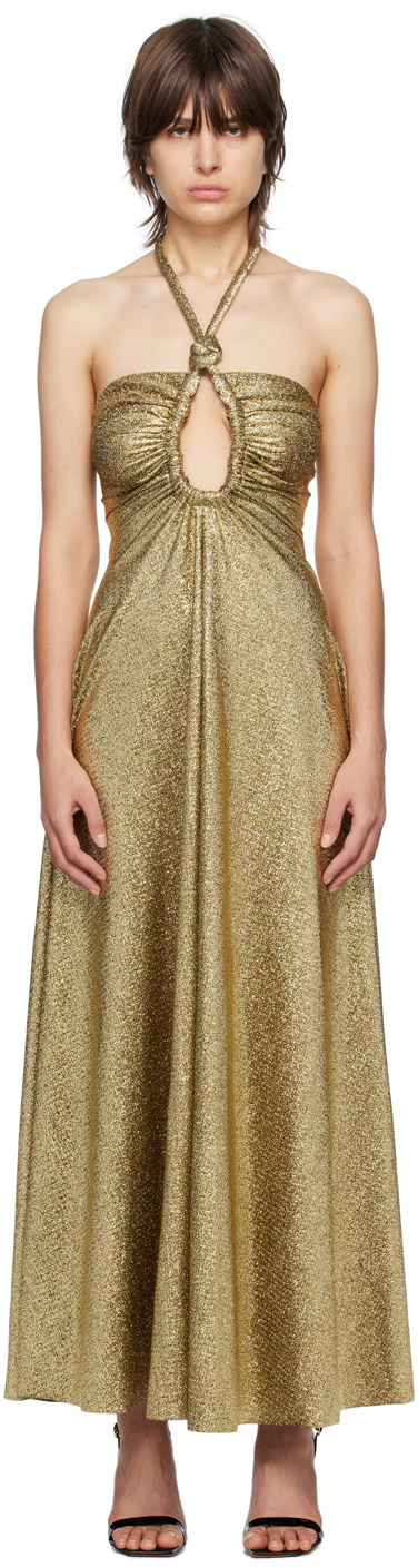 Proenza Schouler Gold Cutout Maxi Dress Proenza Schouler