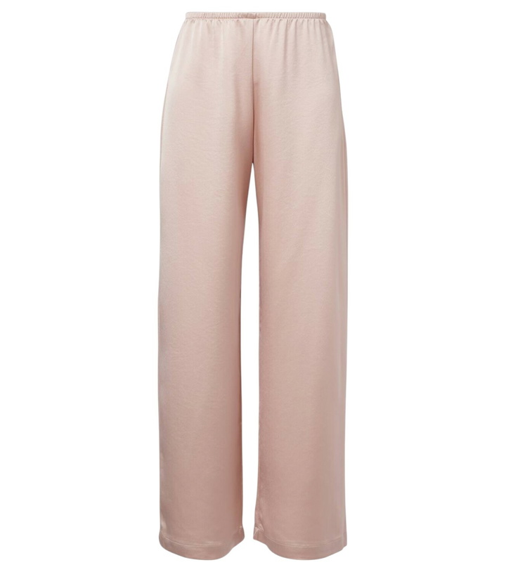Photo: Leset Barb mid-rise satin wide-leg pants