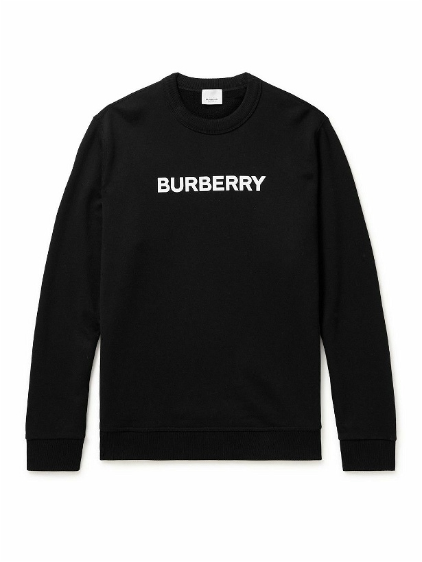 Photo: Burberry - Logo-Print Cotton-Blend Jersey Sweatshirt - Black