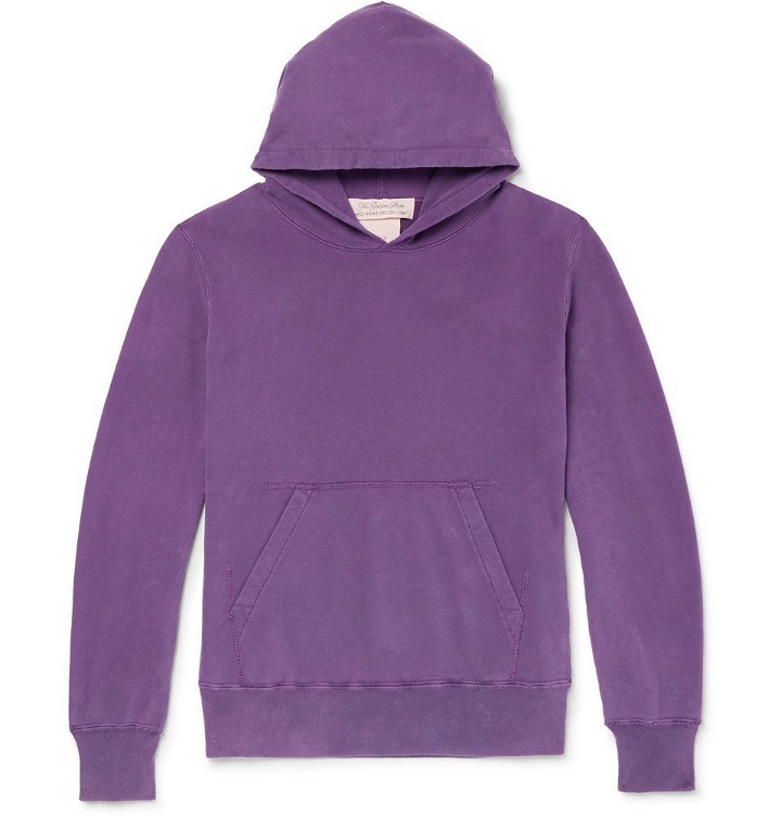 Photo: Remi Relief - Cropped Loopback Cotton-Jersey Hoodie - Men - Purple